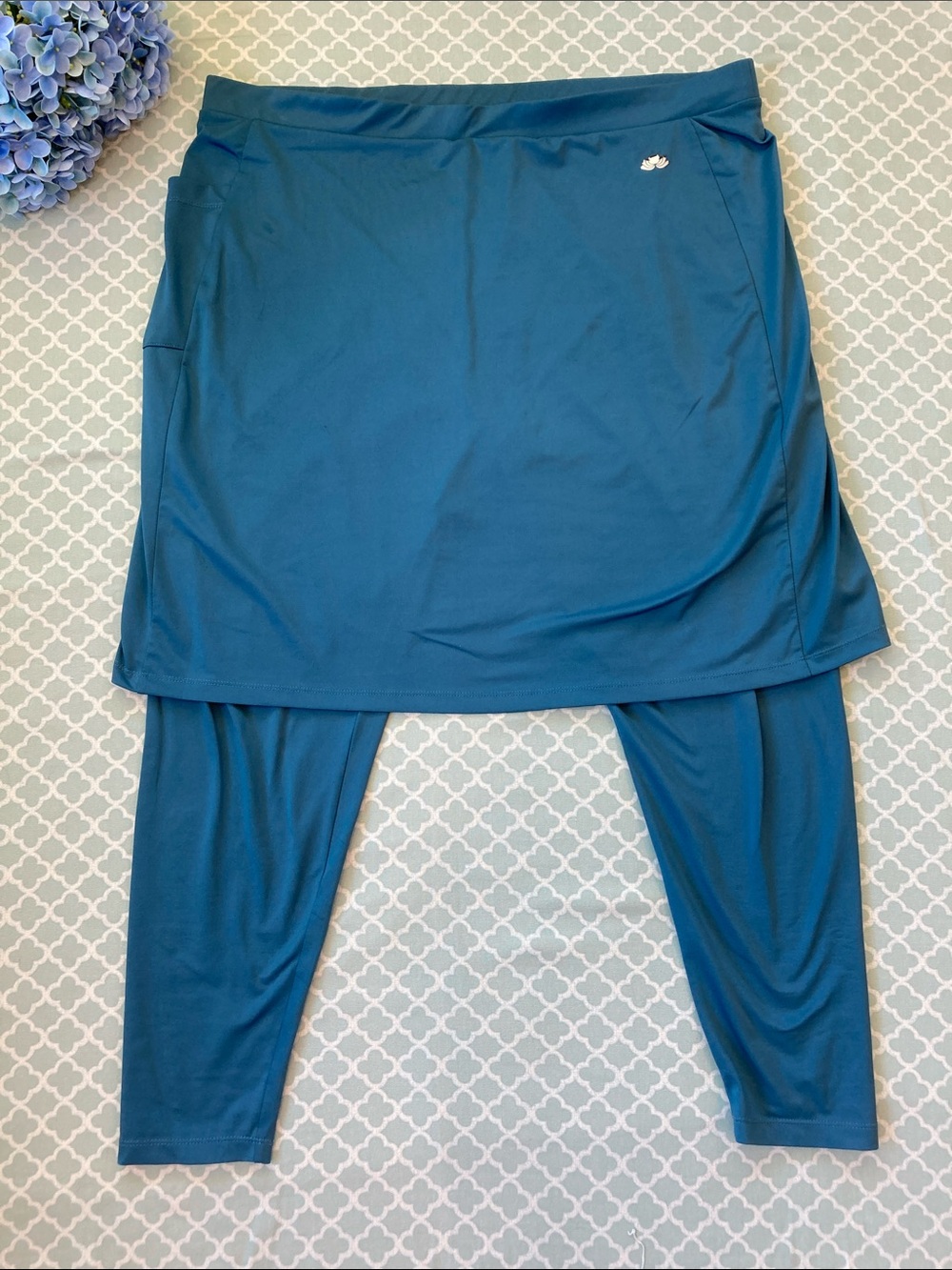 Snoga Ankle Fit Skirt with Long Leggings Teal 2X